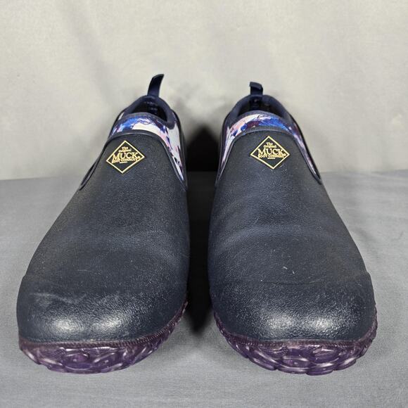 Muck Boot Company Garden Shoes Womens Size 11 Navy Floral Slip On Waterproof - Picture 6 of 10